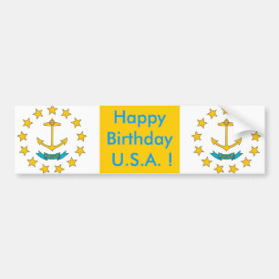 Sticker vlag van Rhode Island