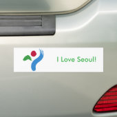 Sticker Vlag van Seoul, Zuid-Korea (Op auto)
