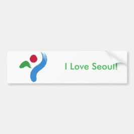 Sticker Vlag van Seoul, Zuid-Korea