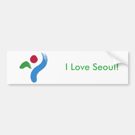 Sticker Vlag van Seoul, Zuid-Korea (Voorkant)