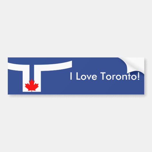 Sticker Vlag van Toronto, Canada (Voorkant)