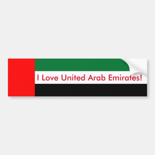 Sticker Vlag van Verenigde Arabische Emiraten (Voorkant)