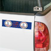 Sticker Vlag van Virginia, Happy Birthday U.S.A.! (Op Truck)