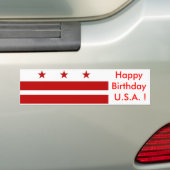 Sticker vlag van Washington DC (Op auto)