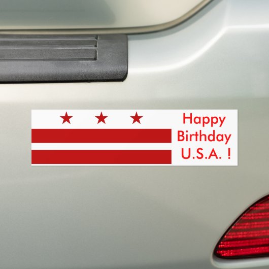 Sticker vlag van Washington DC (Op auto)