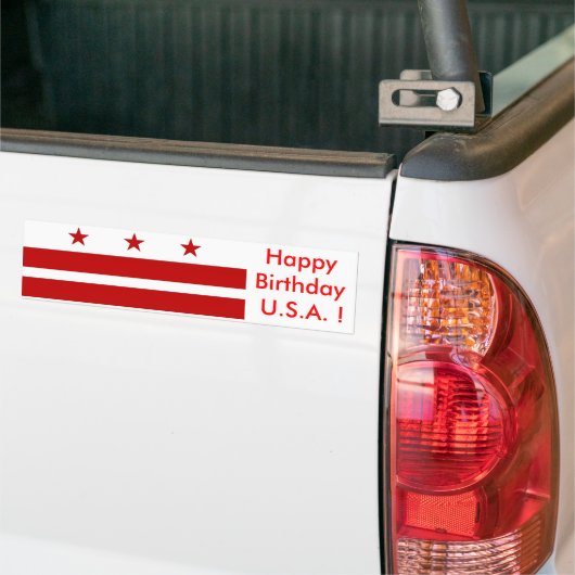 Sticker vlag van Washington DC (Op Truck)