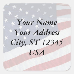 Sticker Vlagadres Verenigde Staten