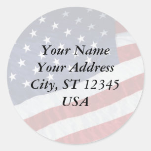 Sticker Vlagadres Verenigde Staten