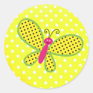 Sticker/vlinder Ronde Sticker