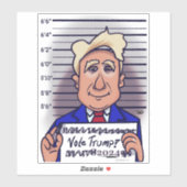 Sticker voor aangepaste afsnijding van Trump (Vel)