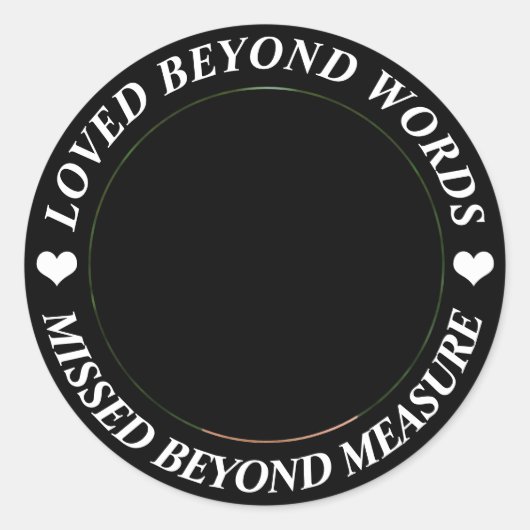 Sticker voor aangepaste herdenkingsfoto Classic Ro (Voorkant)