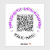 Sticker voor aangepaste QR-code Scaninformatie Jou (Vel)