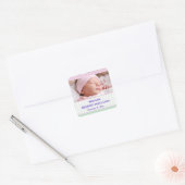 Sticker voor aankondiging geboorte meisje (Envelop)