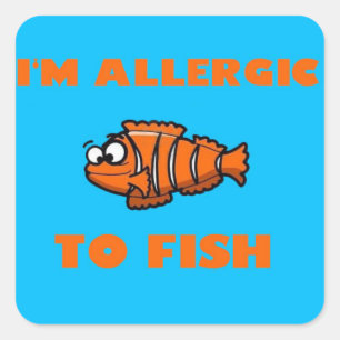 sticker voor allergie voor gekloonde vissen