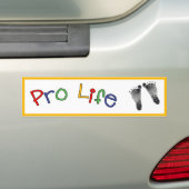 Sticker voor anti-abortus bumper (Op auto)