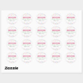 Sticker voor baby shower met confetti (Vel)