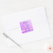 Sticker voor baby shower met kinderwagen (Envelop)