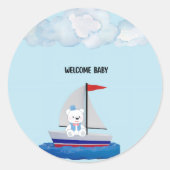 Sticker voor babyfeestje (Voorkant)