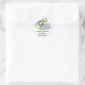 Sticker voor babyfeestje als feestfavorietje (Tas)