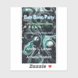 Sticker voor badbom feestverpakking
