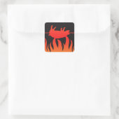 Sticker voor BBQ met varkensrooster (Tas)