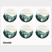 Sticker voor berghuwelijksaankondiging om datum te (Vel)