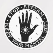 Sticker voor bestrating en anifestering (Design 2)