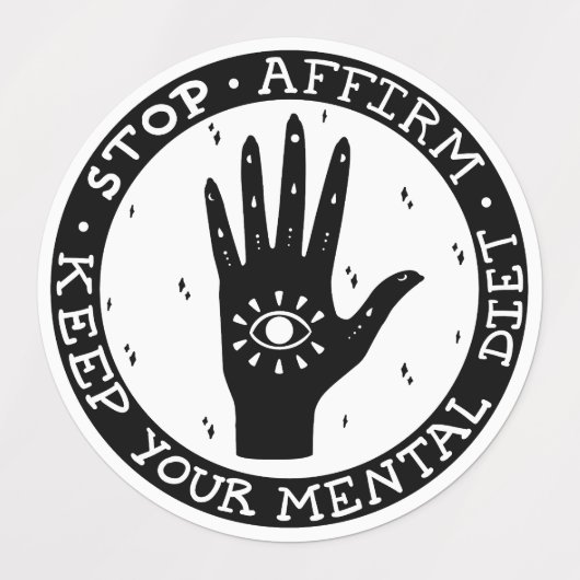 Sticker voor bestrating en anifestering (Design 1)