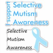 Sticker voor bewustwording van selectieve mutisme (Voorkant)