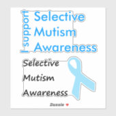 Sticker voor bewustwording van selectieve mutisme (Vel)
