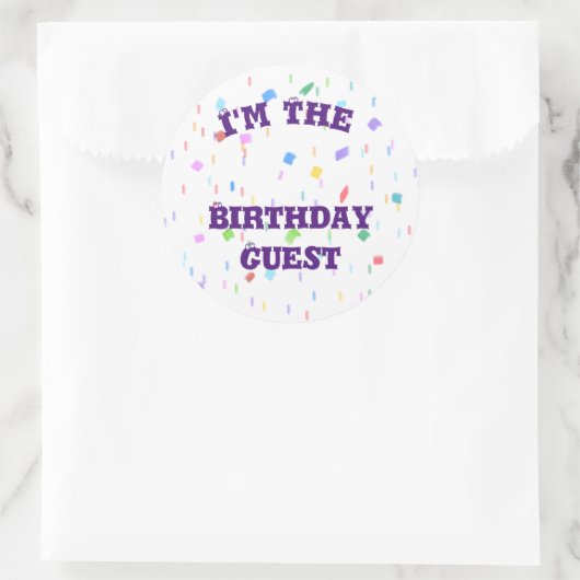 Sticker voor Birthday Guest (Tas)