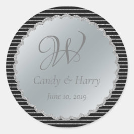 Sticker voor Black and Silver Wedding