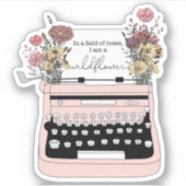 Sticker voor bloemetjesschrijfmachines (Voorkant)