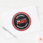 Sticker voor brandweerwagen feestje favor (Envelop)