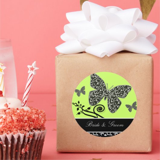 Sticker voor briden en rondzwevende vlinnen (Feest)