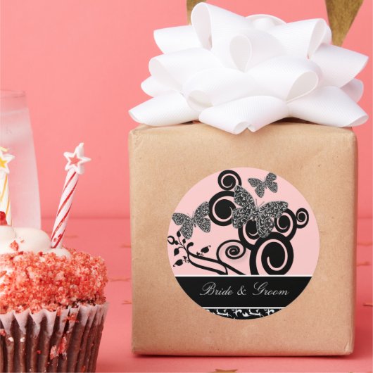 Sticker voor briden en rondzwevende vlinnen (Feest)