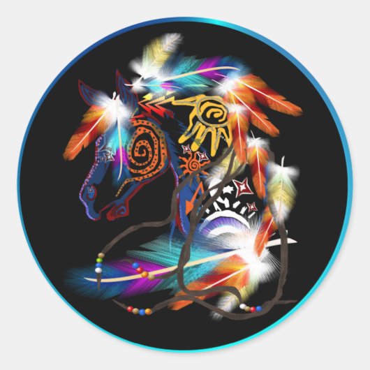 Sticker voor Bright paarden (Voorkant)
