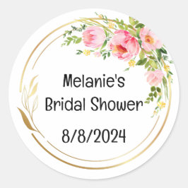 Sticker voor bruidsfeest met bewerkbare tekst