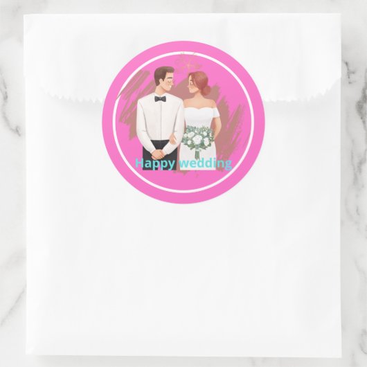Sticker voor bruiloft  (Tas)