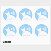 Sticker voor bruiloft Gown Blue 'Vrijgezellenfeest (Vel)
