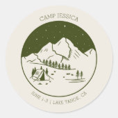 Sticker voor Camp Bachelorette-feestje (Voorkant)