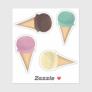 Sticker voor consumptie-ijs