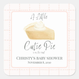 Sticker voor Cutie Pie-babyfeestje