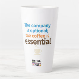 Sticker voor Dagelijkse Ritualen van Koffieliefheb Latte Mok