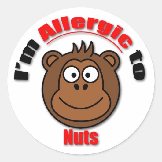sticker voor de allergie van Kinder noten (meer in (Voorkant)