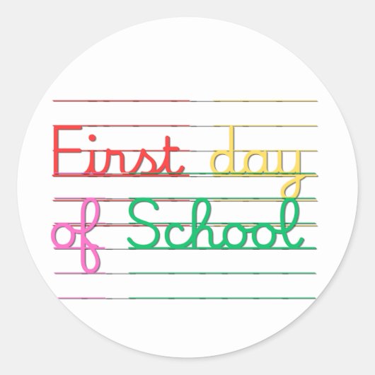 Sticker voor de eerste schooldag (Voorkant)