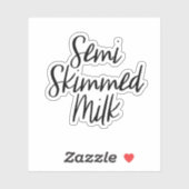 Sticker voor de opslag van halfvolle melk (Vel)