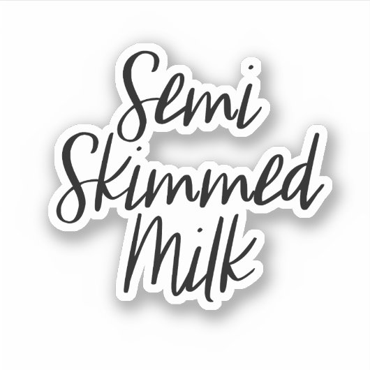 Sticker voor de opslag van halfvolle melk (Voorkant)