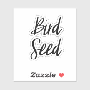 Sticker voor de opslag van vogelzaad
