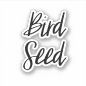 Sticker voor de opslag van vogelzaad (Voorkant)